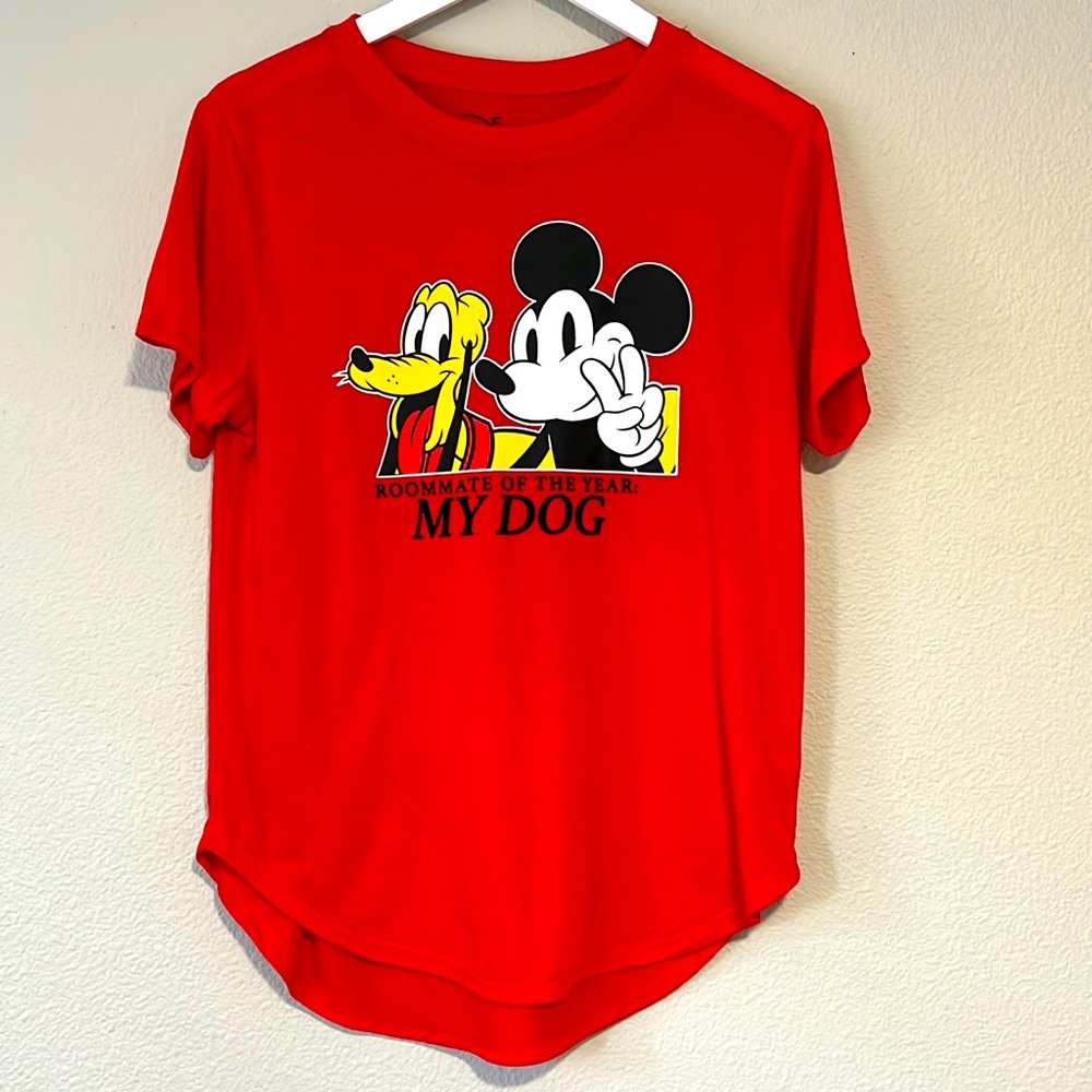 Disney Juniors Red Mickey Pluto T-shirt